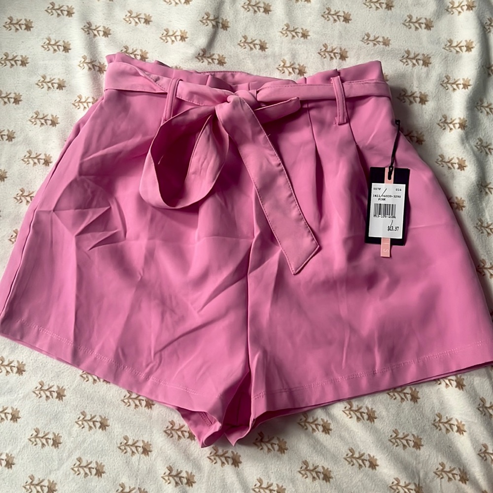 Pink shorts, high wasted, size medium, brand: American Style